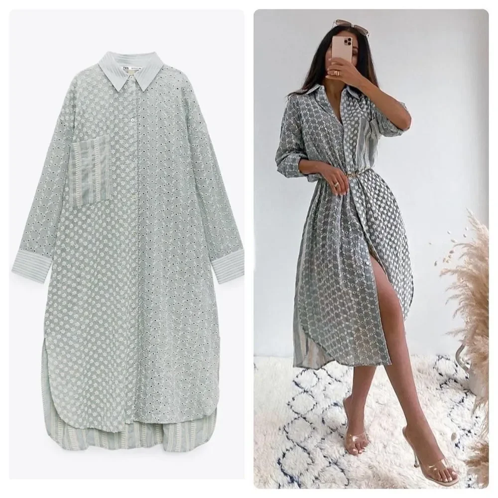 ZARA
Embroidered shirt dress New - Picture 2 of 11